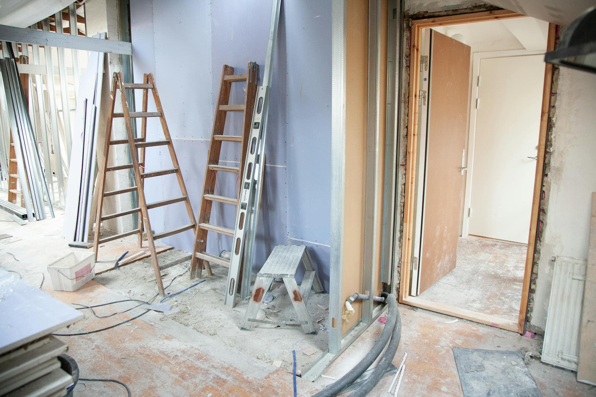 Interior restoration work inside a residential property